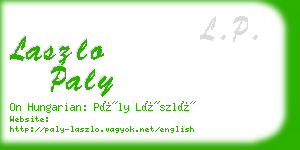 laszlo paly business card